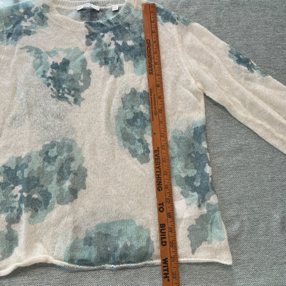 VINCE DAHLIA PRINT MOHAIR ALPACA BLEND SWEATER SIZE M - Picture 8 of 9